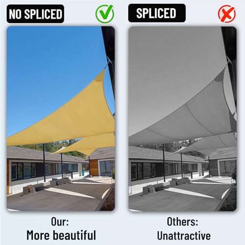 COOLBOYS 20'x 26' Sun Shade Sail Rectangle Sand UV Block Outdoor