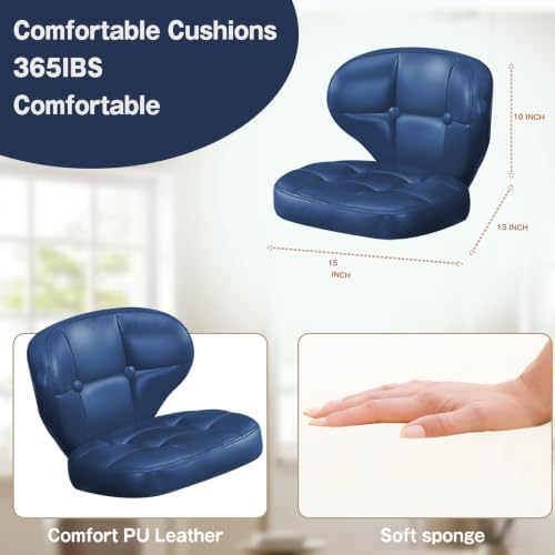 Bar Stools Set of 4, Adjustable Swivel Bar Chairs with 360° Rotation, Padded ...