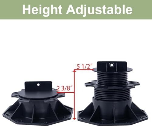 10 Pack Adjustable Plastic Pedestal Paver,Floor Slate Support Floor Lift,Deck...
