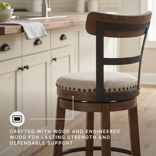 Signature Design by Ashley Valebeck Counter Height Bar Stool, Brown