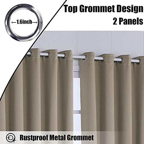 BONZER Waterproof Indoor/Outdoor Curtains for Patio Thermal Insulated