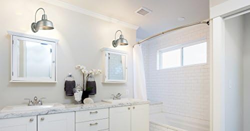 Design House Mason Farmhouse Gooseneck Barn Light, Outdoor Exterior Porch or ...
