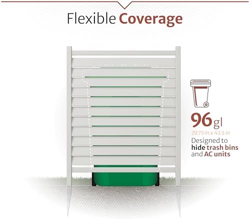Enclo Waverly Privacy Screen, White Vinyl DIY No Dig Kit