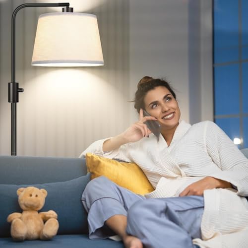 Nintiue 【Upgraded】 Dimmable Floor Lamp, 1000 Lumens LED Bulb Included, Arc Fl...