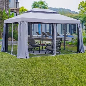 Grand Patio Replacement Canopy Top for 10×13 FT Outdoor Gazebo, Double Tiers ...
