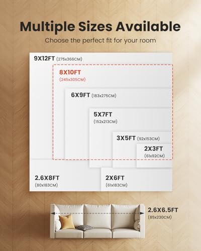 AMADA HOMEFURNISHING 8x10 Area Rug for Living Room, Modern Abstract Rug with ...