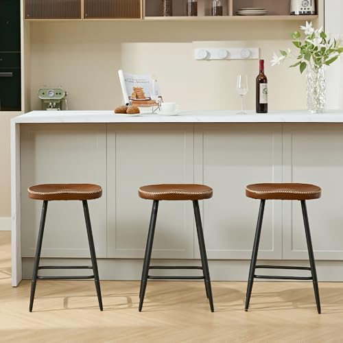 Counter Height Stools Set of 3, 24 Inch Barstools for kitchen island