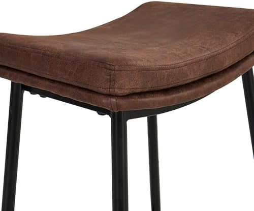 Nathan James Arlo Modern Backless Upholstered Kitchen Counter Bar Stool with ...