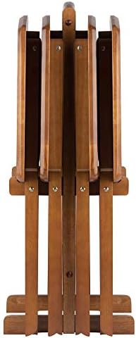 Winsome Dylan Set of 4 Oversized Foldable Snack Tables with Storage Rack