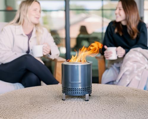 Solo Stove Mesa XL, 7 Inch Tabletop Fire Pit with Stand - Smokeless, Stainles...