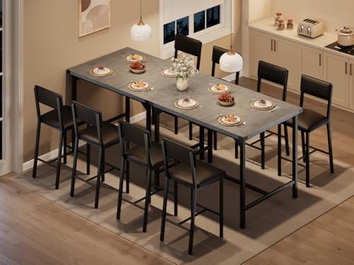 GarveeHome Dining Table Set for 4 with Corner Protector, Kitchen Table Set w/...