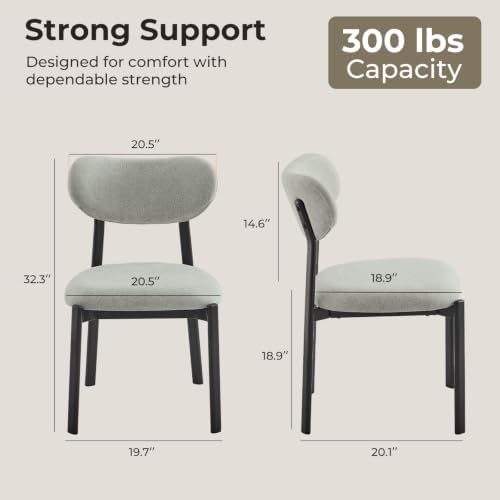 Dining Chairs Set of 4, Modern Upholstered Fabric Kitchen Chairs