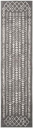 SAFAVIEH Tulum Collection Runner Rug - 2' x 9', Dark Grey & Ivory...