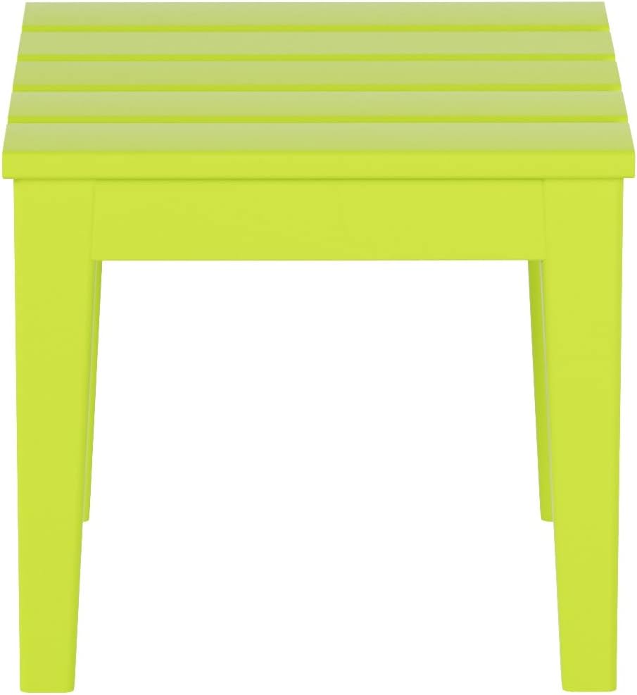 WestinTrends Ashore Outdoor Patio Modern Adirondack Side Table, Lime