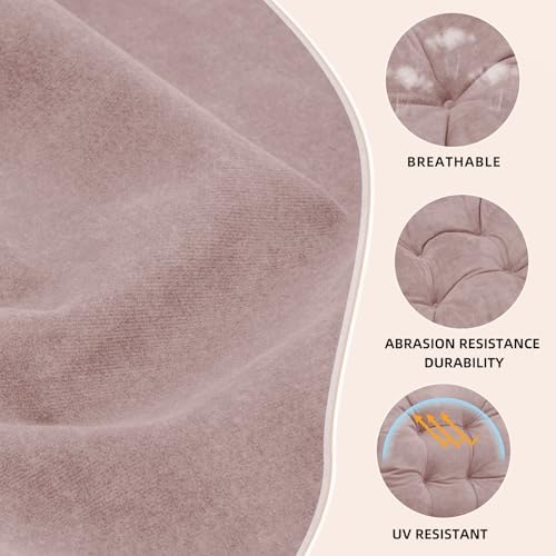 One-Piece High Back Tufted Rocking Chair Cushion