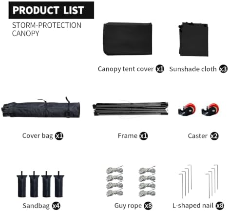 10x10 Pop up Canopy Tent with Sidewalls,Heavy Duty Waterproof Sun Shade Canop...