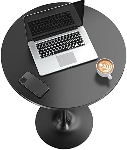 Furmax Bistro Pub Table 2 Pack Round Bar Height Cocktail Table Metal Base MDF...