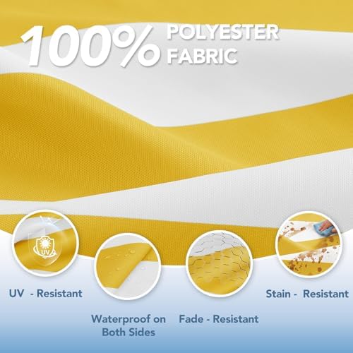 L'AGRATY Chaise Lounge Chair Waterproof Cushion Set of 2 Outdoor for Pool