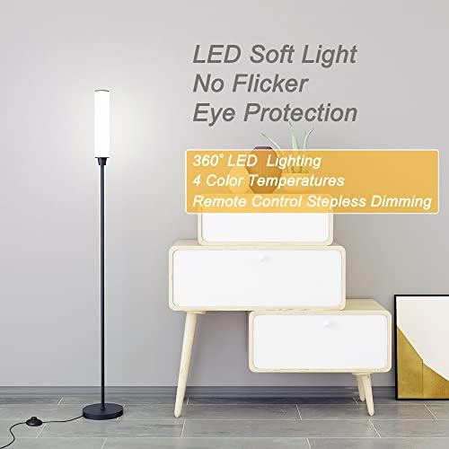 Nukanu Floor Lamp with Remote Control,Bright Floor Lamps for Living Room/Bedr...