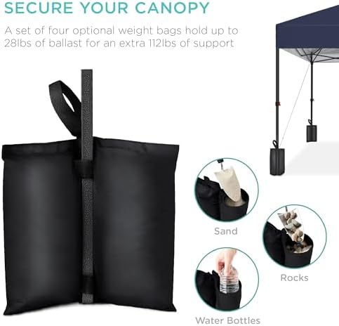 Best Choice Products 10x10 Pop Up Canopy Tent, EZ Setup, Navy Blue