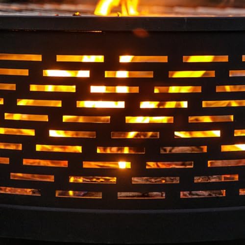 OutVue 26 Inch Wood Burning Fire Pits with Grill & Lid