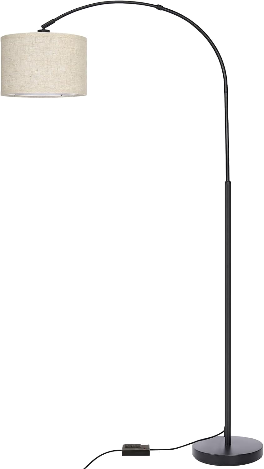 Dimmable Floor Lamp, Arc Floor Lamp with Dimmer, Black Standing Lamp with Adj...