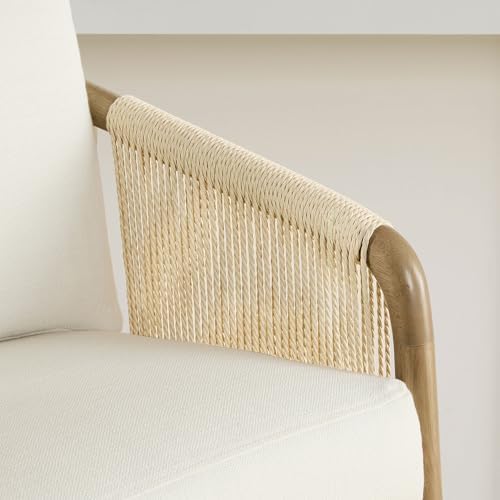 CHITA 27" Counter Height Bar Stools Set of 2, Boho Woven Paper Cord Coun...