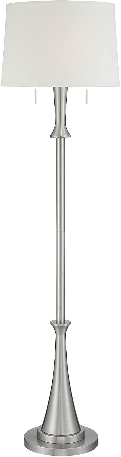 360 Lighting Karl 63 3/4" Tall Luxe Modern Brushed Nickel Floor Lamp