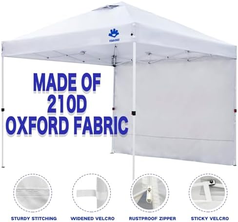 FANPAT 10x10 Canopy Sidewalls for Canopy Frame, Black (3Pcs Sidewalls Only)