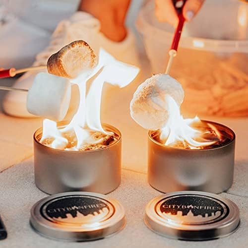 City Bonfires Portable Fire Pit - Mini Fire Pit, Table Top Firepit, No Wood, ...