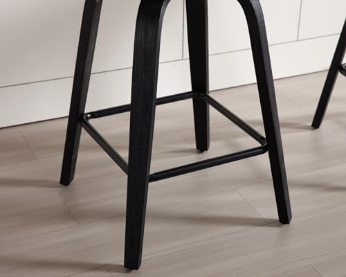 HNY 26" Swivel Bar Stools Set of 2, Backless Counter Height Bar Stools w...