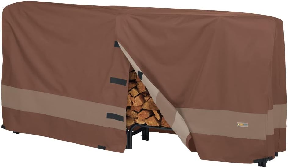 DUCKCOVERS Ultimate Waterproof 98 Inch Log Rack Cover, Outdoor Patio Cover
