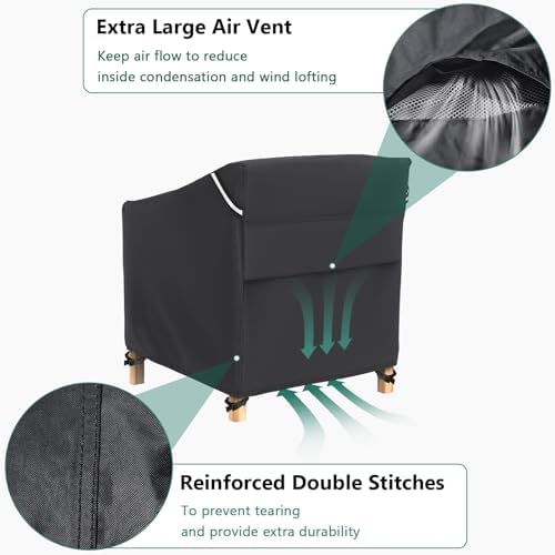 AKEfit Patio Chair Covers for Outdoor Furniture Waterproof 2 Pack,Heavy Duty ...