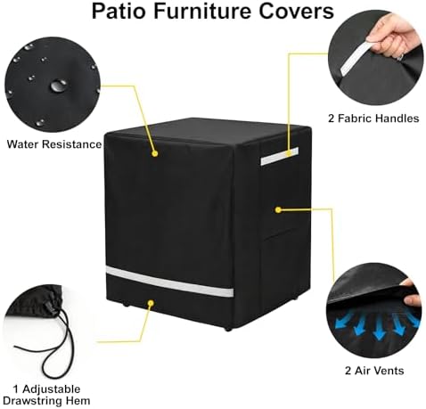 3 PCS Outdoor Chair Covers Waterproof, Patio Chair Covers Waterproof & Wi...