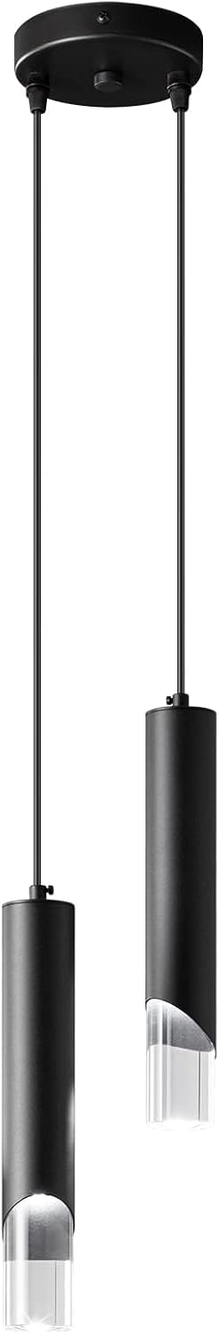 Modern Pendant Light Kitchen Light Fixture Dimmable LED Black Mini Pendant Li...