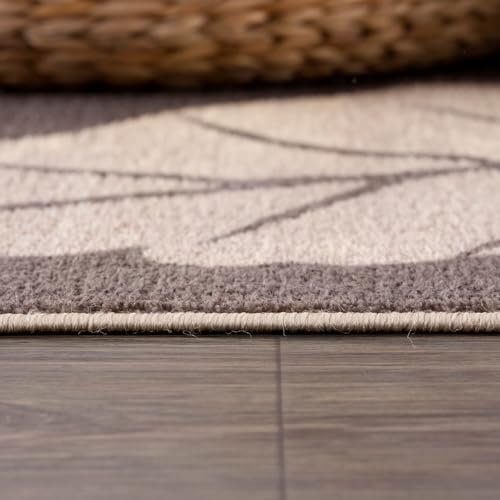 CAMILSON Solana Modern Floral 5x7 Area Rugs Non-Skid (Non-Slip) Rubber Backin...