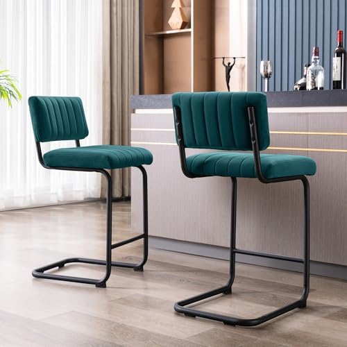 ONEVOG 24.6'' Counter Height Bar Stools Set of 2, Mid-Century Modern ...