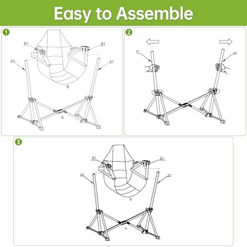 Aohanoi Hammock Camping Chair,Heavy Duty Swinging Rocking Camping Chairs for ...