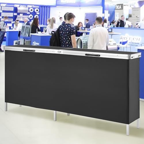 VEVOR Extra Long Folding Portable Bar Tradeshow Podium Table for Indoor, Outd...