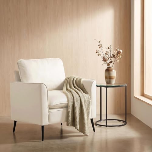 YISHENG Mid-Century Modern Living Room Accent Chairs Set of 2 - Oversized Fau...