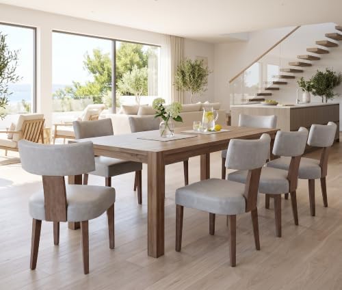 RIVOVA Mid Century Modern Dining Chairs Set of 4 PU Leather Upholstered Side ...