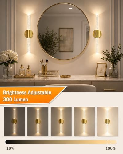Peel and Stick on Wall Sconce set of 2 Wireless Battery Operated Wall Light