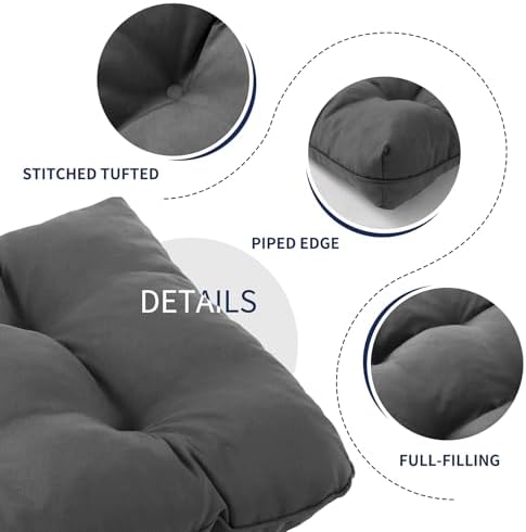 IPYNBAP Outdoor Bench Cushion, 48x18x5 Inch, Dark Grey