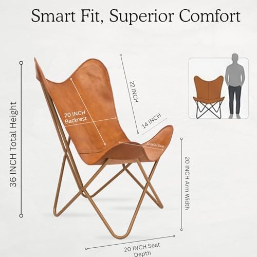 Shy Shy Let’s Touch The Sky Leather Living Room Chairs-Butterfly Chair Brown ...