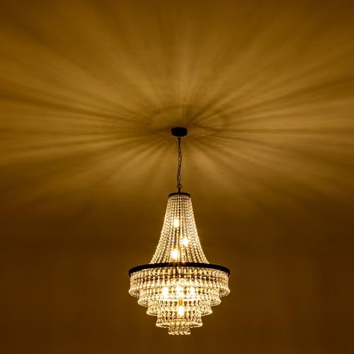 Wellmet French Empire Crystal Chandeliers, Antique Bronze Chandeliers 10 Ligh...