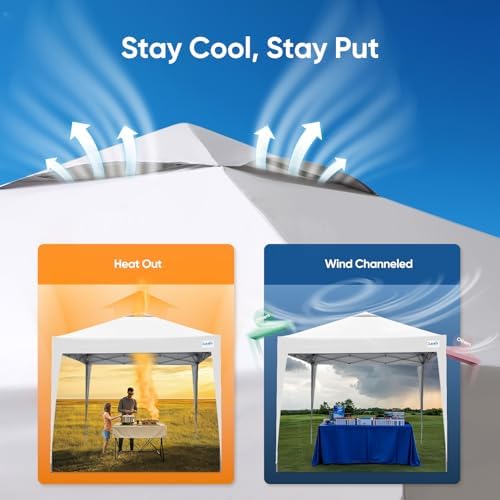 Quictent 10x10 Pop Up Canopy Tent Without Sidewall