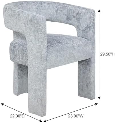 Jofran Gwen Jacquard Upholstered Accent Chair, Modern Luxury Plush Sculptural...