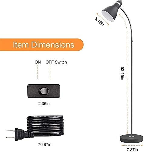 LEPOWER Floor Lamp, Metal Standing Lamp with Adjustable Gooseneck for Dorm