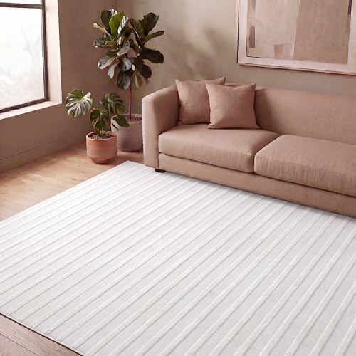 Revival Rugs Staves 8'x10' Area Rugs - Washable, Medium Pile, Modern,...