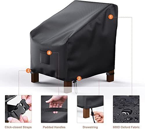 Patio Chair Covers Waterproof, Mrrihand Lounge Deep Seat Cover, Heavy Duty Ou...